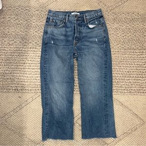 Grlfrnd Denim cropped straight leg jeans